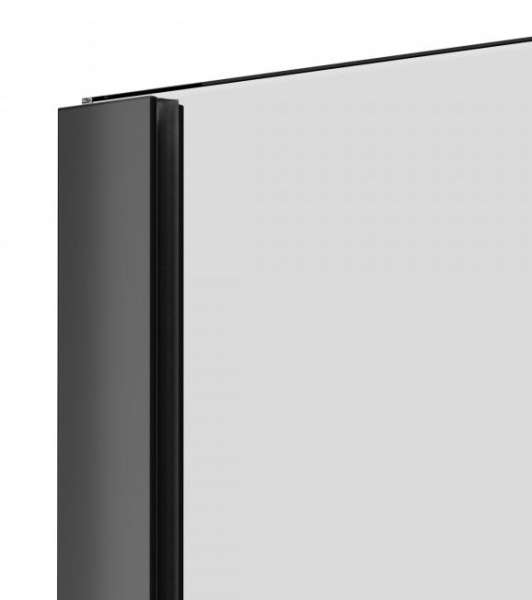 Душевая стенка Berges SKY BLACK 900x2000 прозрачное стекло, профиль чёрный матовый, без поддона, пристенная, стекло прозрачное, (без сифона) без крыши, стеклянная, алюминиевый профиль (чёрный матовый)