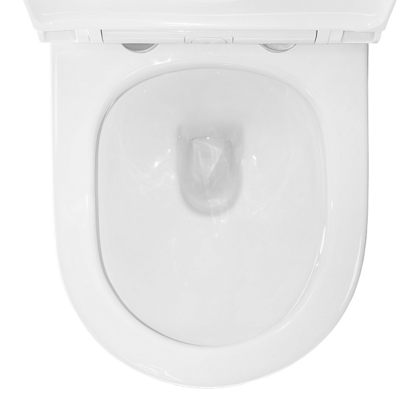 Унитаз подвесной Azario Uno, белый, горизонтальный (в стену) выпуск, быстросъемным сиденьем микролифт, безободковый, с системой антивсплеск, под скрытый бачок