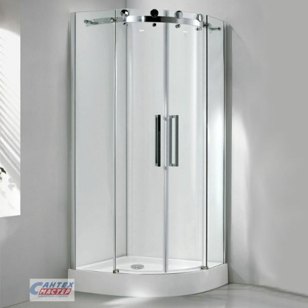 Душевое ограждение Sole Radius 100х100х190 профиль хром прозрачное стекло
