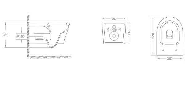 Унитаз подвесной Aquatek Таурус, белый, горизонтальный (в стену) выпуск, с быстросъемным сиденьем микролифт, дюропласт, безободковый, смыв торнадо, под скрытый бачок