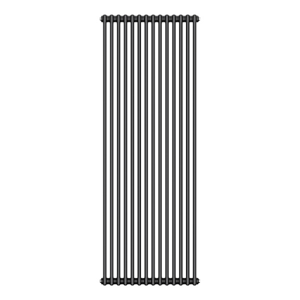 Радиатор Royal Thermo Insignia C2180 стальной 2 трубчатый, 14 секций, боковое подключение, для отопления квартиры, дома, водяные, мощность 2828 Вт, настенный, цвет черный RAL9005m