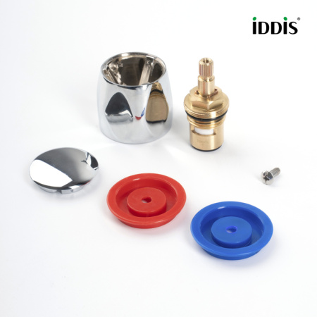 Кран-букса c маховиком IDDIS Optima Home круглый, керамика, сплав металлов, угол поворота 180°, G1/2, h=52 мм цвет хром глянцевый 998RN521SM-K