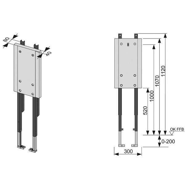 Инсталляция TECE TECEprofil для поручней и опорных систем