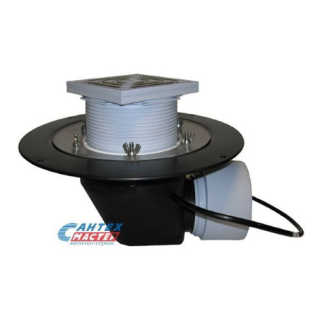 Кровельная воронка Ду75/110 с горизонтальным выпуском, с электроподогревом, HL 64.1B