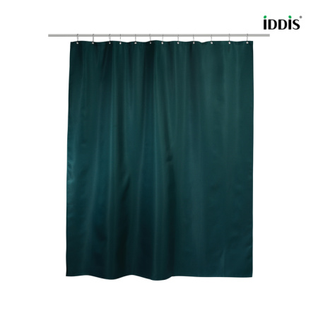 Шторка Iddis Decor полиэстер, цвет зеленый с рисунком «вафля», 2000x1800 мм покрытие водоотталкивающее D29P218i11