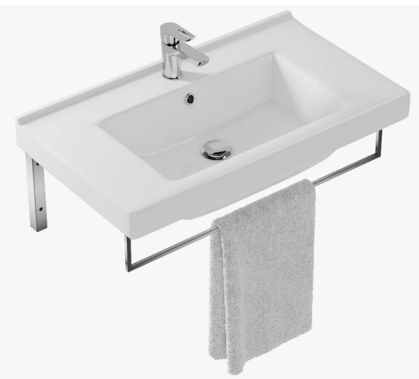 Полотенцедержатель Cersanit настенный, металлический, форма прямоугольная, для полотенец в ванную/туалет/душевую кабину, цвет хром