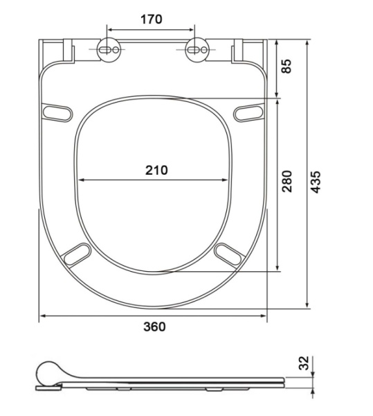 Cиденье для унитаза Aquatek Либра New 43,5х36х3,2 см дюропласт, цвет белый, с крышкой, быстросъемное, микролифт (SoftClose), крепление