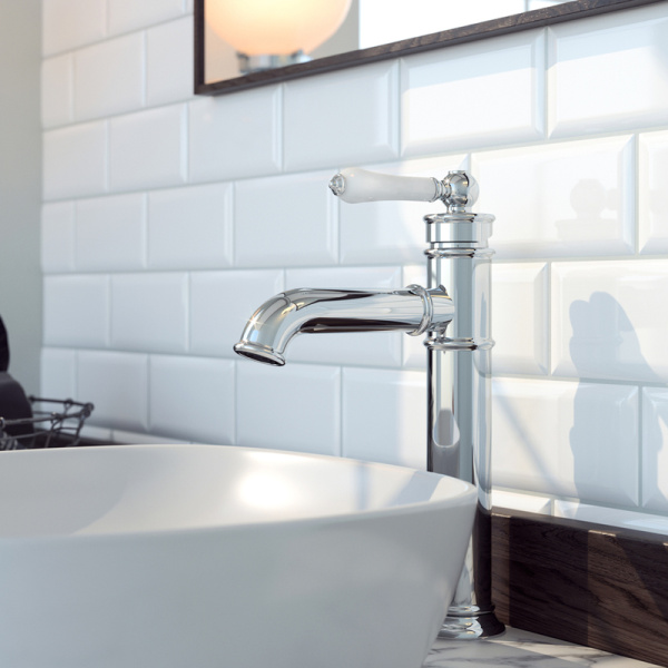 Смеситель для раковины/умывальника IDDIS Oxford однорычажный, неповоротный, фиксированный, высокий, длина излива 156 мм высота 180 мм латунь, цвет хром глянцевый OXFSB01i01