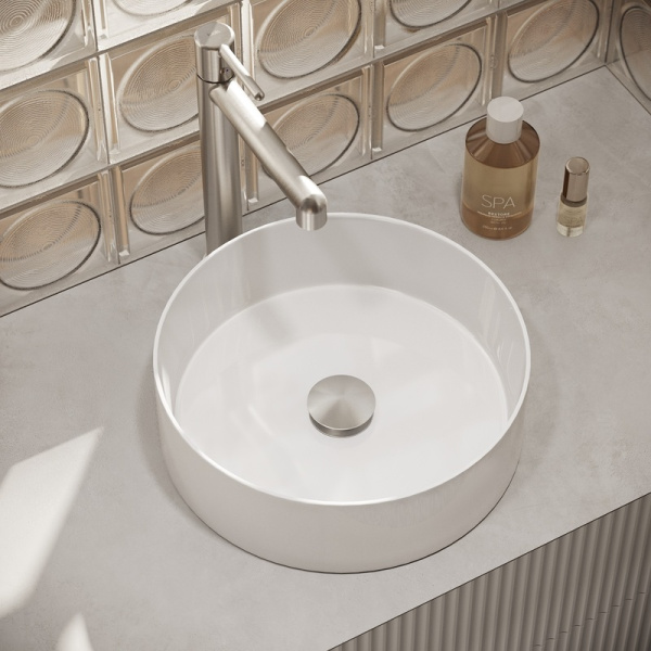 Донный клапан IDDIS Slide 1 1/4" цвет матовый хром, 68х68х87 мм латунь, без перелива SLIBC10i88