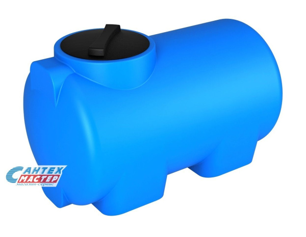 Емкость пластиковая (бак) Экопром Н 500 литров 101,0521,601,0 горизонтальная для воды,с дыхательным клапаном (усиленная плотность 1,2 г/см3) (цвет-синий,зеленый,черный)