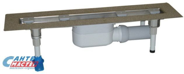Плоский душевой лоток Ду50 без решетки, L=800, HL 50F.0/80