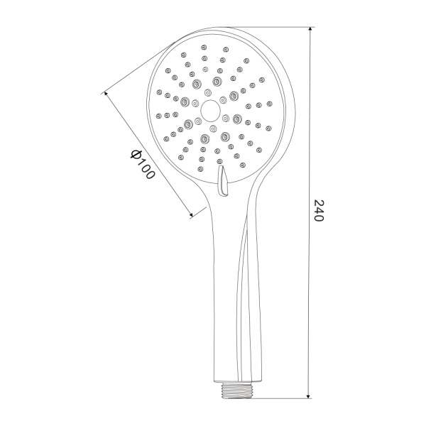 Душевая лейка Olives, округлая, 5 режимов, пластик, цвет хром, для душа/ванной, душевой, универсальная, стандартная