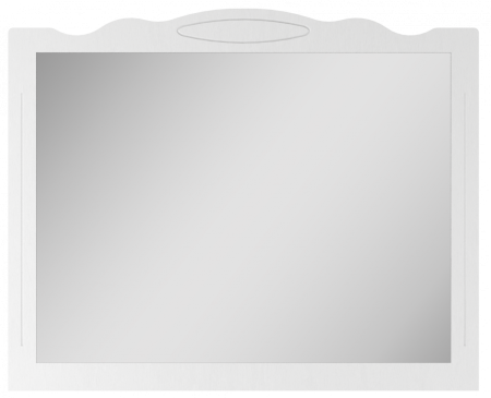 Зеркало Домино RICH, 105х85,4 см, без подсветки, прямоугольное, цвет рамы: белый, для ванны, навесное/подвесное/настенное, дизайнерское