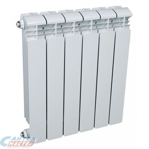 Радиатор алюминиевый Rifar Alum 500/90 (10 секций) боковое подключение, для отопления квартиры, дома, водяные, мощность 1830 Вт, настенный, батарея (Рифар)