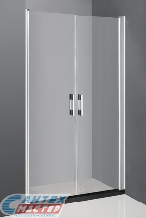 Душевая дверь Oporto 8110 100х190 прозрачное стекло в нишу, открывание правое/левое, прозрачное закаленное стекло, раздвизжная, профиль хром, прямоугольная (душевое ограждение без поддона)