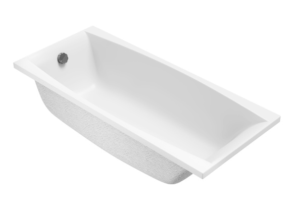 Ванна Cersanit Virgo 170х75  акриловая, цвет- белая, (без гидромассажа, рамы, сифона, фронтальной панели) прямоугольная, левосторонняя/правосторонняя, левая/правая, пристенная, литьевая, литая, в квартиру, дом, дачу, хрущевку, сантехника, размер