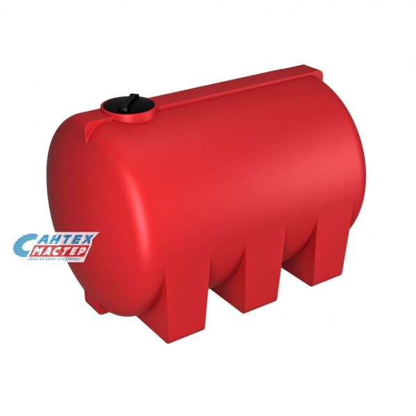 Емкость пластиковая (бак) Экопром КАС 8000 H 101,8002,101,0 горизонтальная для воды (цвет-красный) 8000 литров