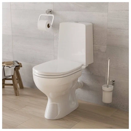 Унитаз компакт GESSO Меркурий Home de luxe W102 с косым выпуском c сиденьем полипропилен