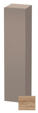 Пенал Duravit DuraStyle, 40x36x180 см, подвесной, (левый), с дверцей, с полкой, со стеклянными полками, цвет: дуб европейский/базальт, в ванную комнату