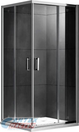 Душевой уголок Gemy Victoria 80х80х190 см, без поддона, квадратный, без крыши, раздвижной, стеклянный, пластиковый, полированный хромированный профиль, комплект, для душа, ванной, квартиры, дома, дачи, размеры, метр, литой, литьевой, сантехника