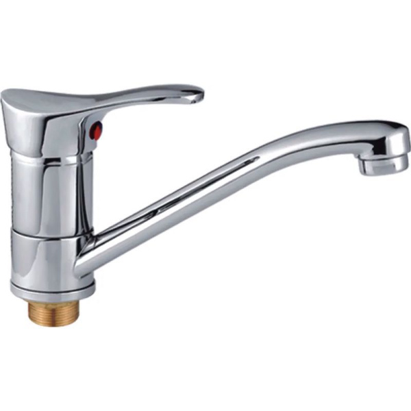 Смеситель для кухни/мойки HAIBA CRON однозахватный, поворотный, длина 146 мм, силумин, цвет хром