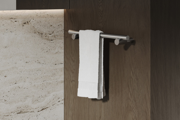 Полотенцедержатель ABBER Osten 316 одинарный, настенный, неповоротный, 294 мм нержавеющая сталь, для полотенец, в ванную/туалет/душевую кабину, цвет сталь брашированная AA1853BST