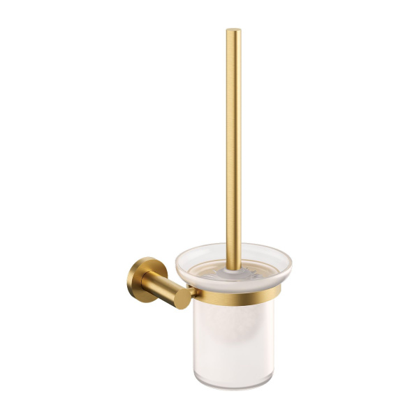 Ершик OMNIRES MODERN PROJECT настенный, цвет золотой брашированный, металлический/стеклянный, округлый, для туалета/унитаза