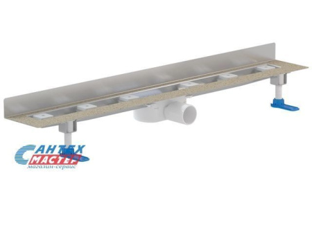 Угловой душевой лоток Ду50 с гидрозатвором, без решётки, L1500, HL 50WU.0/150