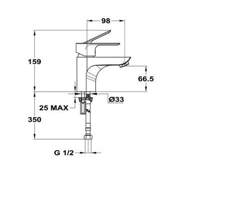 Смеситель для раковины Mofem Trend Plus 100 однорычажный, излив короткий, длина 110 мм, 150-1563-00