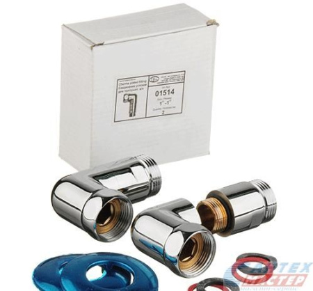 Соединение угловое 1х1" в/н TeRma для полотенцесушителя (пара) 01514