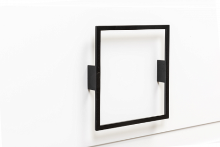 Ручка-скоба La Fenice Cubo 160, материал: цамак, цвет: черный, для мебели, ручка, форма: квадратная, в ванную комнату, мебельная