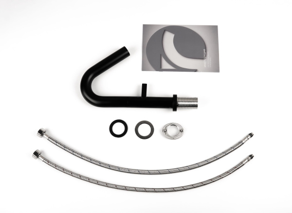 Смеситель для раковины/умывальника Knotlor Elixir, однорычажный, поворотный, керамический, длина излива 138 мм, нержавеющая сталь, цвет черный матовый