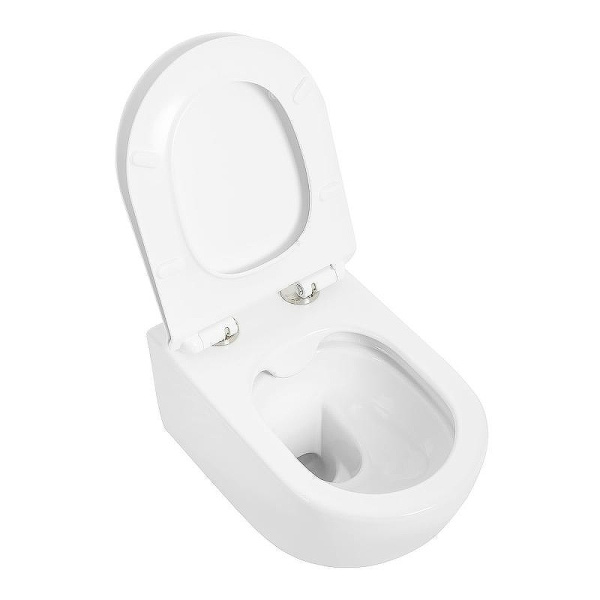 Унитаз подвесной Cezares Molveno, белый, горизонтальный (прямой) выпуск, безободковый, без сиденья, под скрытый бачок