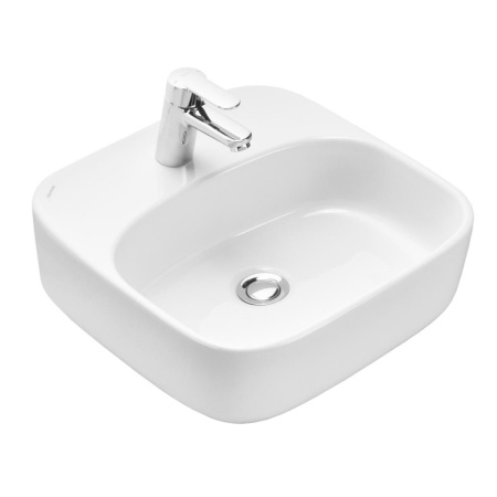 Раковина Santek Одри 42х42 cм Soft, накладная, квадратная, керамическая/фарфоровая, цвет белый, с отверстием под смеситель, без слива-перелива