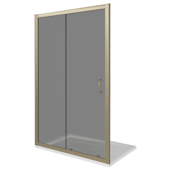 Душевое ограждение BAS Good Door Jazze WTW-130-B-BR 1300х1850 прозрачное стекло тонированное