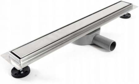 Трап линейный REA NEO&PURE PRO 800, D40/D50, цвет хром, для душа в полу, с сухим затвором, горизонтальный выпуск, нержавеющая сталь, прямоугольный