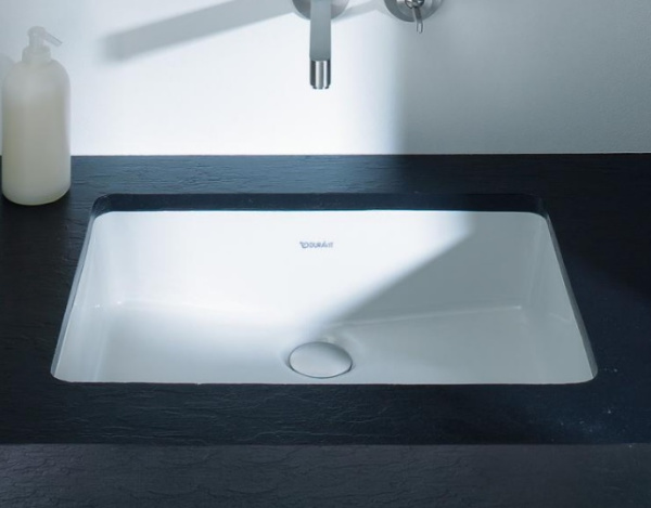 Раковина DURAVIT Vero WonderGliss, 48,5х31,5х16 см, встраиваемая снизу, прямоугольная, санфарфор, цвет белый, без отверстия под смеситель, антигрязевое покрытие, слив/перелив
