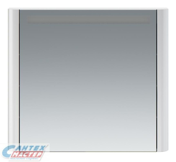 Шкаф зеркальный AM.PM Sensation 80х70х15 см, навесной, с LED/Лед-подсветкой, правый,  с дверцей/одностворчатый, с розеткой, в ванную комнату, влагостойкий