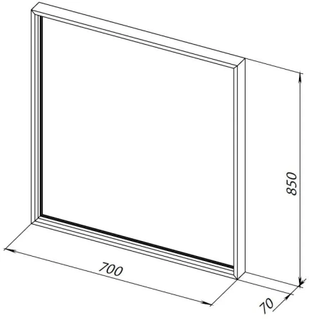 Зеркало Allen Brau Liberty 70х85х7 см с подсветкой, сенсорный выключатель, прямоугольное, подвесное/настенное, цвет рамы медь браш, для ванной комнаты