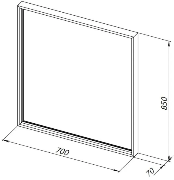 Зеркало Allen Brau Liberty 70х85х7 см с подсветкой, сенсорный выключатель, прямоугольное, подвесное/настенное, цвет рамы медь браш, для ванной комнаты