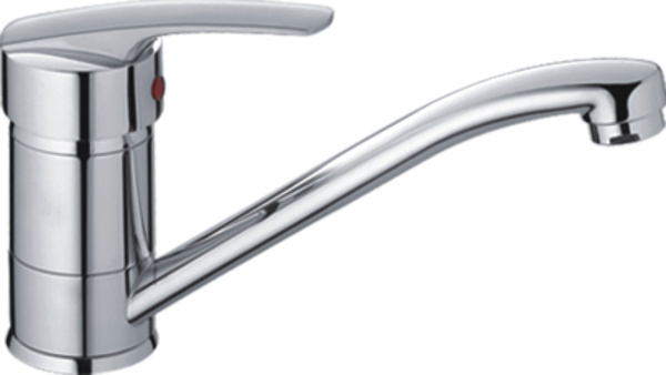 Смеситель для умывальника HAIBA однозахватный, поворотный, латунный, длина 172 мм, латунь, цвет хром