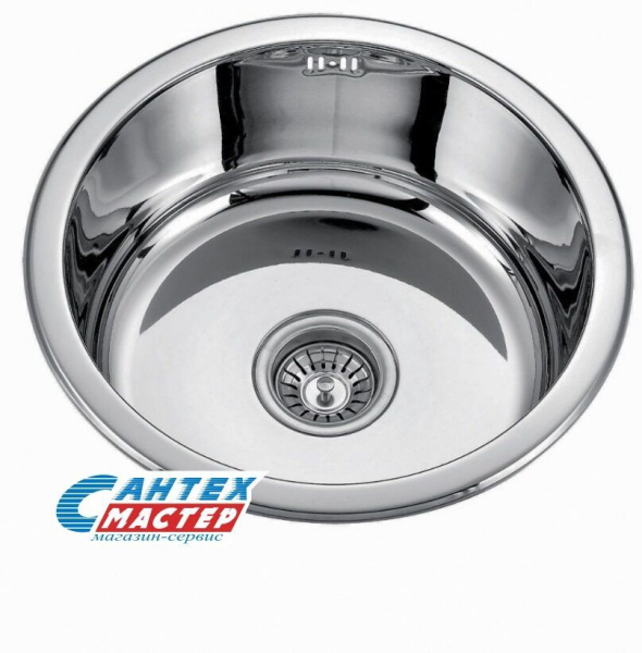 Мойка Seaman Eco Wien 45х45х15 см врезная, полированная, нержавеющая сталь, круглая SWT-450A