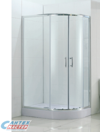 Душевой уголок BandHours Anis 810 R 80х100х205 см, с низким поддоном, асимметричный, правый, без крыши, раздвижной, акриловый, стеклянный, пластиковый, белый профиль, без антискольжения, комплект, для душа, ванной, квартиры, дома, дачи, размеры, метр