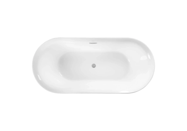 Ванна Aquatek Модена 170х78 см отдельностоящая, акрил, цвет белый глянцевый, (без гидромассажа, фронтальной панели), овальная, со сливом, с ножками, универсальная