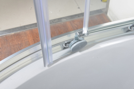 Душевой уголок BandHours Martina NEW 80х80х205 см, с глубоким/высоким поддоном, полукруглый, профиль хром