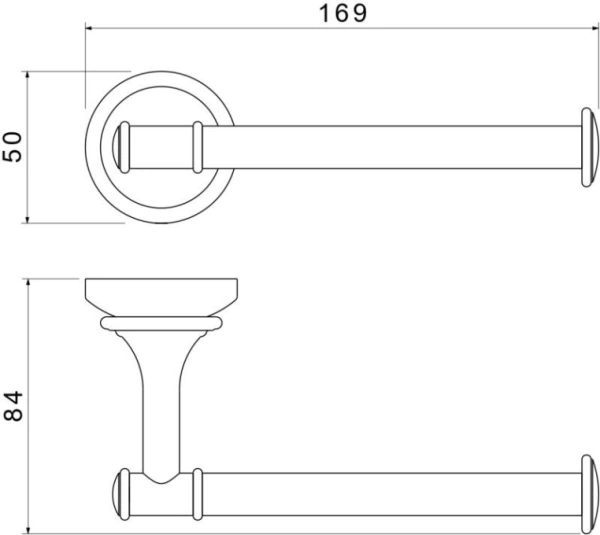 Держатель для туалетной бумаги Aquatek Классик без крышки, цвет полированное золото, настенный, латунь, форма округлая, для туалета/ванной