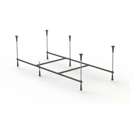 Каркас для ванны AM.PM Func, 160х70 см, (шпильки), стальной, цвет серый, шесть опор, прямоугольный, правый/левый правосторонний/левосторонний