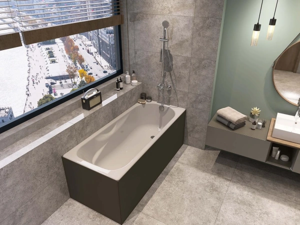 Ванна Wotte Comfort 170х75 см чугунная цвет белый без ручек/ножек, прямоугольная, пристенная