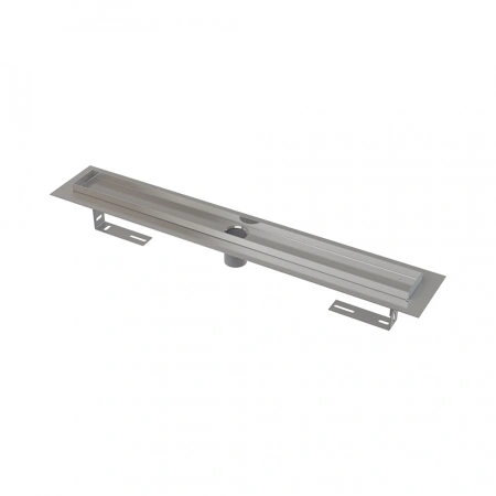 Водоотводящий желоб AlcaPlast APZ2001 с порогами для перфорированной решетки без гидрозатвора 550 мм из нержавеющей стали