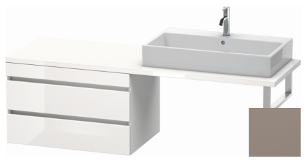 Тумба/шкафчик для консоли/столешницы Duravit DuraStyle под раковину 60х54,8х51,2 см, подвесная, ДСП, цвет: белый глянец/базальт, 2 выдвижных ящика, прямоугольная